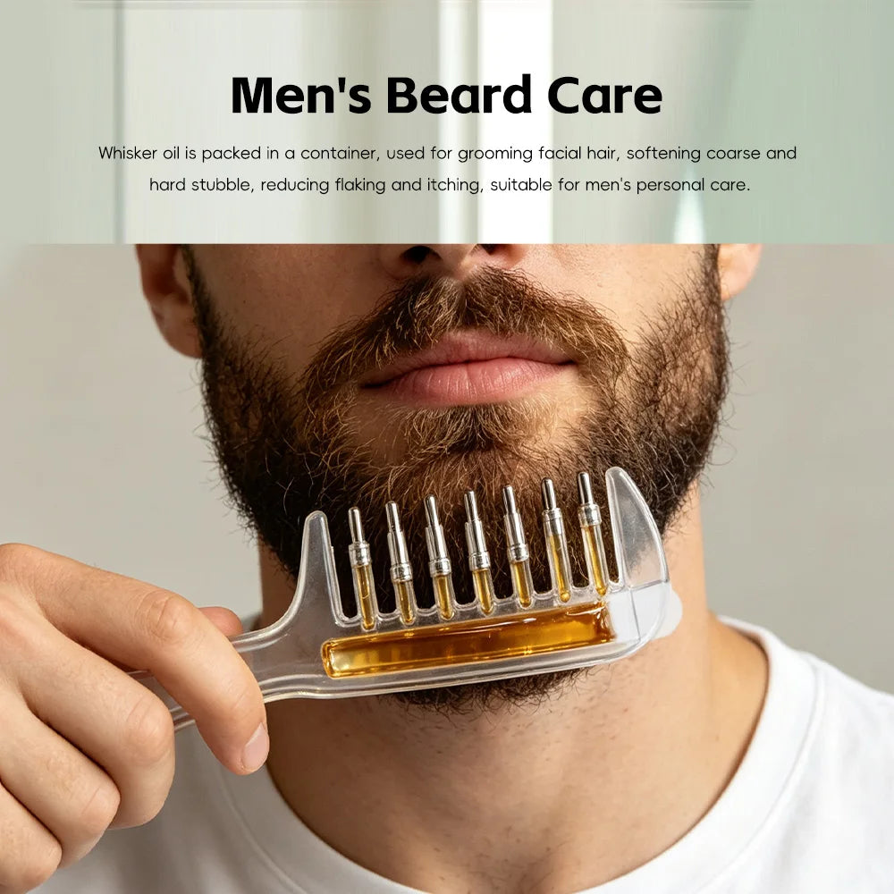 Hair Oil Applicator Comb – Scalp Massager with Built-In Oil Reservoir