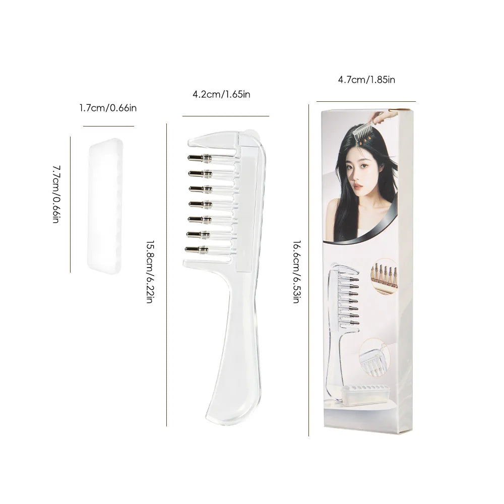Hair Oil Applicator Comb – Scalp Massager with Built-In Oil Reservoir