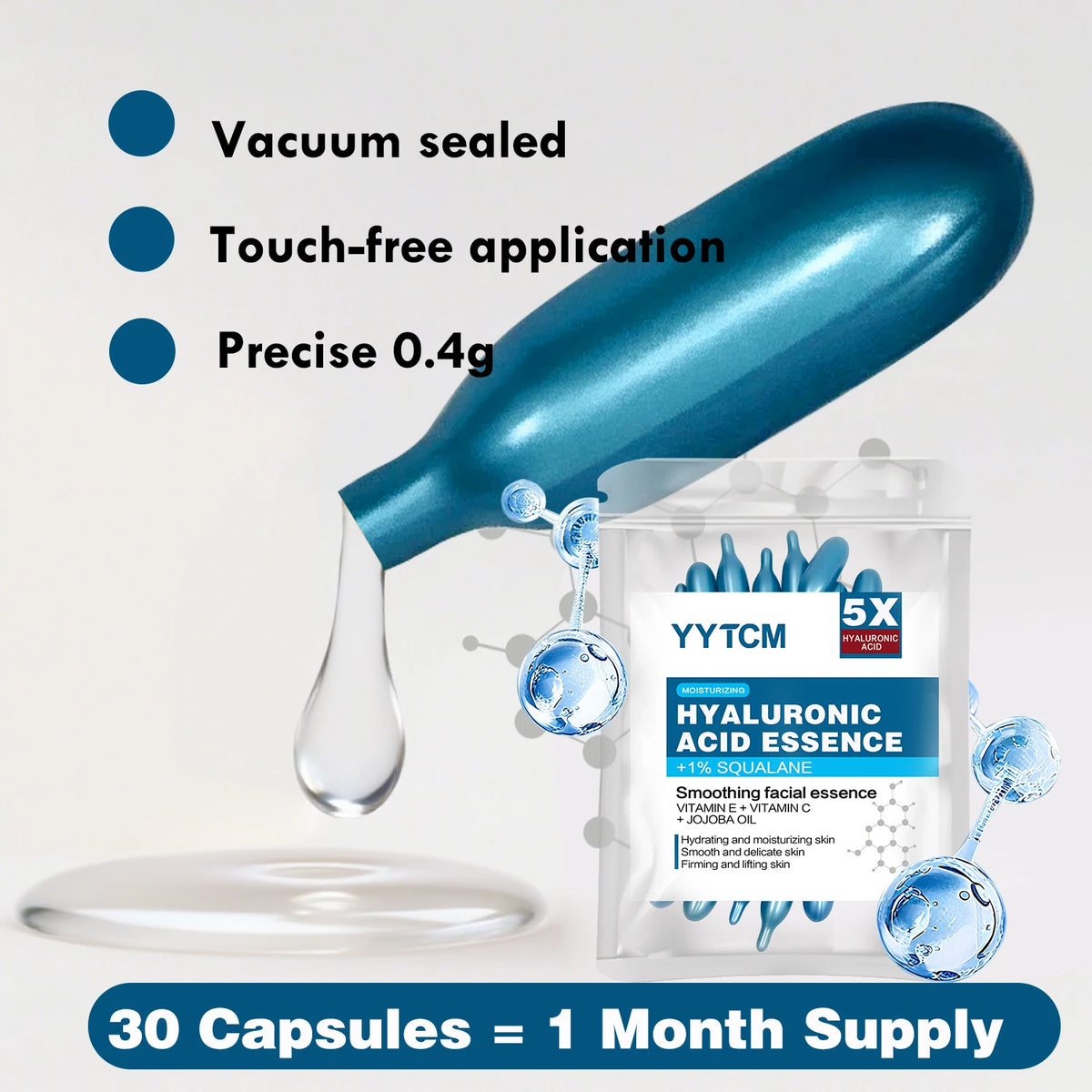 Hyaluronic Acid Moisturizing Capsule Essence (30 Capsules)