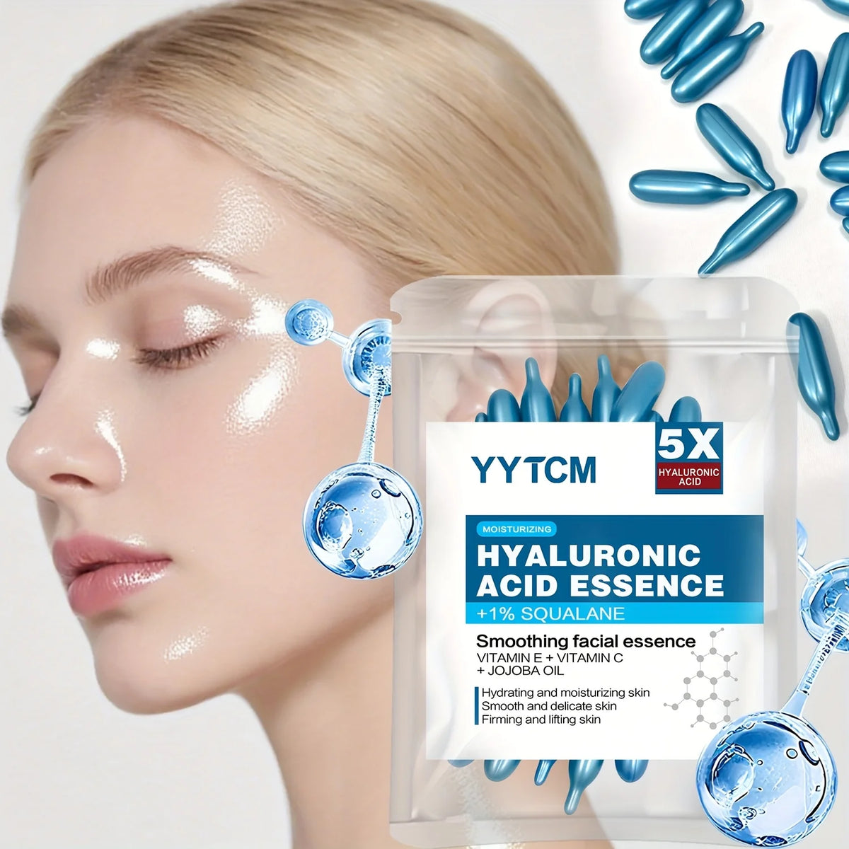Hyaluronic Acid Moisturizing Capsule Essence (30 Capsules)