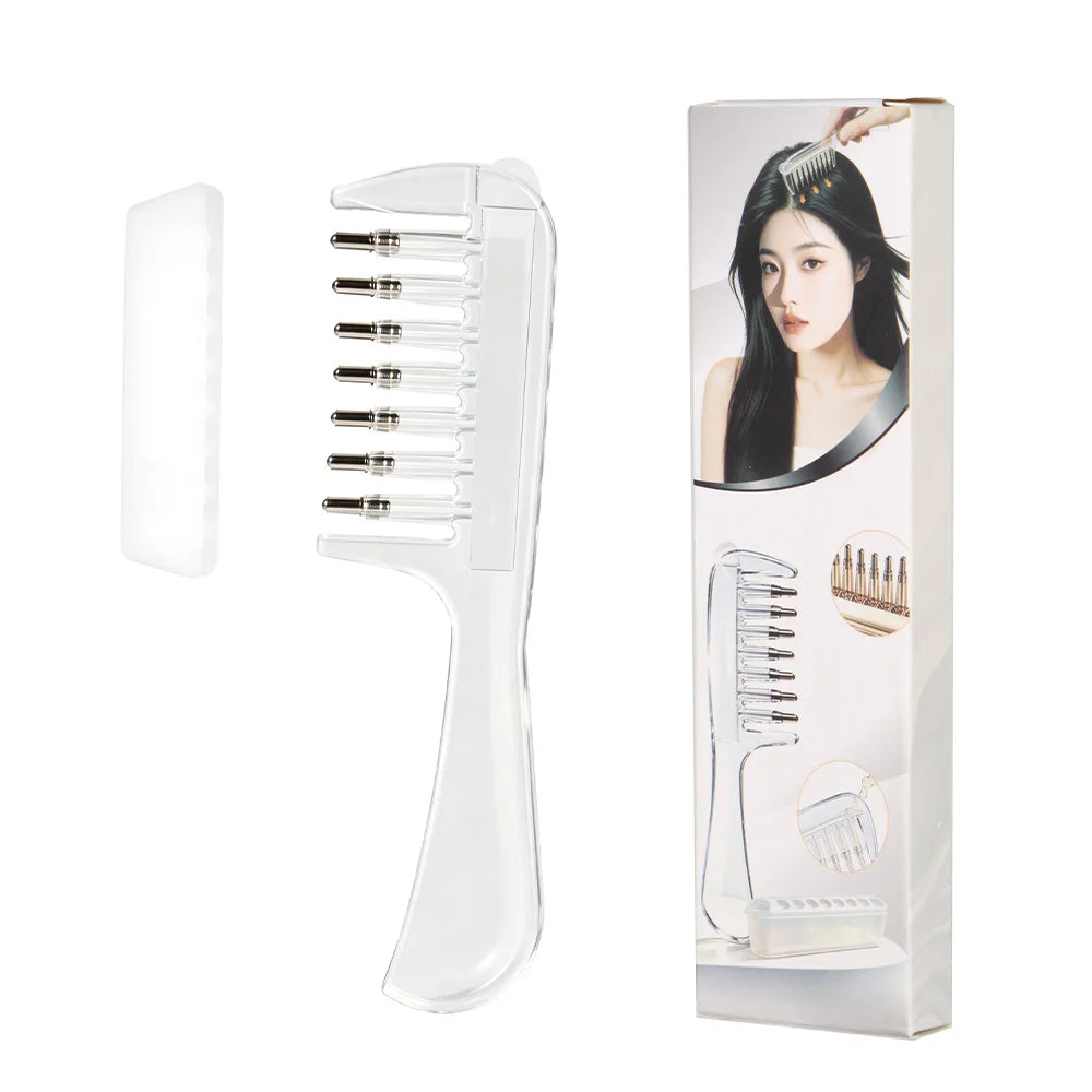Hair Oil Applicator Comb – Scalp Massager with Built-In Oil Reservoir