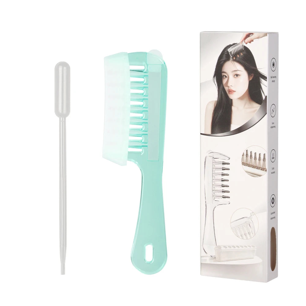 Hair Oil Applicator Comb – Scalp Massager with Built-In Oil Reservoir