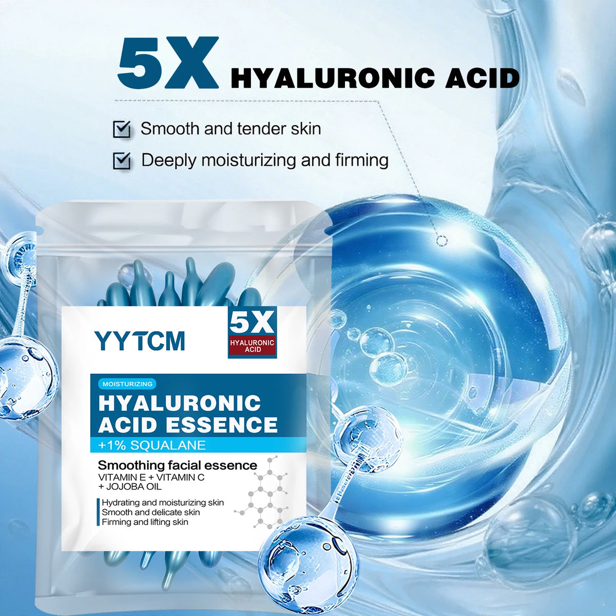 Hyaluronic Acid Moisturizing Capsule Essence (30 Capsules)