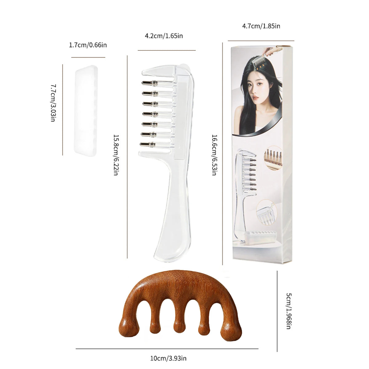 Hair Oil Applicator Comb – Scalp Massager with Built-In Oil Reservoir