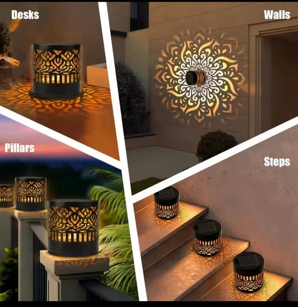 Solar Mandala Light – Set of 10 | Outdoor Decorative Garden Lamp